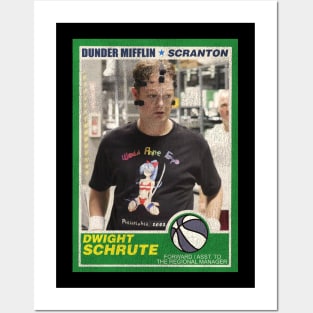 Dwight Schrute Basketball Trading Card Posters and Art